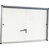 Starline Bacheca per interni - con anta scorrevoli - fondo bianco magnetico - 18 fogli A4 - orizzontale - Starline - G03659