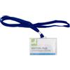 Q-Connect Portabadge rigido in PP Q-Connect 94x60 mm con cordoncino blu - conf. 50 pz - KF17112 - F08688