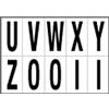 Cartelli Segnalatori Lettere adesive da U a Z - in PVC - 56 x 99 mm - 10 et/fg - 1 foglio - nero/bianco conf. 10 pz - G01607
