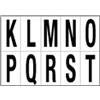 Cartelli Segnalatori Lettere adesive da K a T - in PVC - 56 x 99 mm - 10 et/fg - 1 foglio - nero/bianco conf. 10 pz - G01606