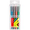 Stabilo Penna roller con cappuccio Stabilo Colorful punta a sfera colori assortiti - tratto 0,5 mm (conf. 4)