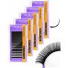 NAGARAKU 5 Cajas Individuali Ciglia Classiche 1:1 Professionali Effetto Volume Russo Leggere Morbide Naturali Punte Long Taper Sottili Radici Senza Colla Nero 16 Rows Professionnel (0.05mm CC 7-15mm)