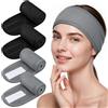 MELLIEX 4 Pezzi Fascia per Capelli Donna Trucco Regolabile Fasce Spugna Cerchietto Accessori per Capelli per Skincare Spa Yoga Doccia