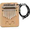 rayzm Mini Kalimba 9 Tasti in Fa, Mbira da Pollice in Legno Massello di Faggio, Kalimba Tascabile con Laccetto, Strumento Portatile per Principianti, Suono Chiaro e Accordato