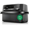 Bosch Friggitrice ad Aria Serie 4, Doppio Cestello con divisore 10L, 2 Cestelli da 5L con Funzione SYNC, Divisore, 6 Programmi Preimpostati, Rivestimento Atossico, Nero, MAFD490B0