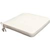 Cuscino Real Seduta 39x39x4 cm in Poliestere Ecrù