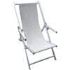 Sdraio Mare Textilene con Braccioli 98x67,5x106 h cm in Textilene Grigio