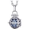Morella Catenina donna acciaio inox 70 cm con ciondolo ornamentale e sfera Ø 16 mm in sacchetto di velluto colore a scelta