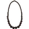 sourcing map Collana con perline grosse, collana rotonda in legno con perline grandi
