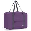 WANDF Bagaglio a Mano 40x30x20 Ryanair Wizzair Borsone da Viaggio per Aereo, Borsa Parto Ospedale Mamma, Borsa per Palestra, Weekend per Uomo e Donna di WANDF (Viola 24L)