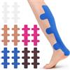 SNONESIY 10 fasce per tendine d'Achille, nastro kinesiotapes pretagliato, nastro kinesio Physio, nastro sportivo, delicato sulla pelle, impermeabile, per prevenire lo stiramento muscolare elastico (5 colori)