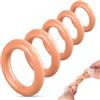 ZVKACT Cock Ring, 5 Pezzi, 5 Misure, Diametro Interno 1.1-2.5Cm, Color Carne, Anelli Pene In Silicone