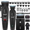 HIENA PRO Tagliacapelli Uomo Professionale, Macchinetta per Capelli Senza Fili, Regolabarba, Rasoio a Lamina, Kit Completo per Rasatura e Taglio di Capelli Elettrico, 11 Pettini Guida