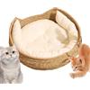 Generic per gatti - 40 cm (include imbottitura e cuscino in cotone) Cuccia per animali domestici per tutte le stagioni | Cestino tiragraffi a due scopi, casa per gatti rotonda traspirante, gatti con