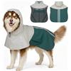 PawHut Impermeabile per Cani di Taglia Gigante 30-40kg con Cappuccio Verde | Mantellina Pioggia Cani, Colletto Elastico, Foro per Guinzaglio, Strisce Riflettenti Protettive