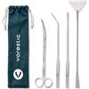 VORESTIC VORSTIC 4 in 1 Accessori per Acquario, Forbici, Pinze, Spatola