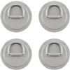 IOPKLYTF Kit Toppa con Anello a D in Acciaio Inossidabile | Corda elastica da 1/4 pezzi for tavola da surf, gommone, barca SUP