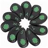 Generic Copri Testa Mazza da Golf Copertura Ferro Custodia Protezione con Interno in Spugna E Esterno in Pelle PU Chiusura a Strappo Sicura Numeri, Nero, style to 1