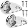 Generico 2 Pezzi Gancio per Parabordi Barca 30mm in Acciaio Inox 316 Argento