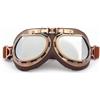 MITHCO Occhiali da moto in stile retrò Harley in color bronzo, occhiali protettivi per moto, occhiali da esterno antivento e antisabbia per fuoristrada
