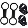 BESTonZON Set 4Pezzi Accessorio per Maschera e Boccaglio Snorkel in Silicone e ABS Nero, Flessibile, Portatile, per Immersioni e Snorkeling