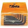 Beta 96N/B10 - Serie di 10 chiavi maschio esagonale piegate (art. 96N) in busta