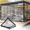 Sunshine smile Telone trasparente per esterni, 2 x 2 m, con occhielli, impermeabile, trasparente, resistente ai raggi UV, protezione dalla pioggia, resistente ai raggi UV