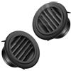 PHMING 2 Pezzi Griglia Presa D'aria Muro 100 mm, Nero Griglie Aerazione | Griglia Aerazione Tonda in ABS, Griglia di Ventilazione con Protezione Insetti, per Camera da Letto, Cucina e Ufficio