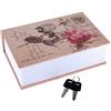 Greensen Cassaforte per Libri con Serratura a Chiave e Combinazione, Tipo Rose Diary
