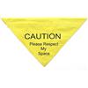 Ancol Respect My Space Warning Dog Bandana Giallo Nylon per Addestramento e Nervous Dogs - Gancio e Anello di Fissaggio - M/L