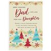 Piccadilly Greetings Biglietto di Natale classico per papà dalla figlia, con scritta Regal Publishing (C85376), giallo, verde, rosso, grigio, bianco, 22,9 x 15,2 cm