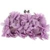 Abaodam Pochette Floreale Donna con Catena, Borsa Leggera in Poliestere | Matrimonio e Party, Tracolla Removibile, Texture Liscia, Stile Elegante, Borsetta Compatta per Cerimonia
