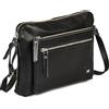Wise Owl Accessories Borse a tracolla e portamonete in vera pelle morbida e morbida - Borsa a tracolla a tracolla premium con tripla zip da donna (nappa nera)