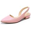 DREAM PAIRS Scarpe Slingback Donna Eleganti | Tacco Basso 3 cm, Punta Appuntita, Cinturino Regolabile, Soletta Imbottita e Suola Antiscivolo per Lavoro e Matrimonio