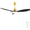 Cecotec - Ventilatori da Soffitto EnergySilence 4800 Light GoldBlack - 35 W, Diametro 121 cm, Lampada a LED, Telecomando, Timer Fino a 8 Ore, 6 Velocità, 3 Pale, Estate/Inverno,