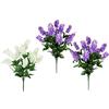 Flair Flower Mazzo di fiori di lillà artificiali, decorazione per matrimonio, fiori di plastica, piante finte, decorazione primaverile, glicine, glicine, blu