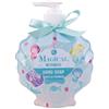 Accentra Sapone per le mani per ragazze Magic Mermaid, 340 ml di sapone liquido in dispenser blu con sirene dal design a conchiglia, sapone delicato per le mani con fiocco, profumo: vaniglia Rainbow