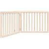 vidaXL Cancello per Cani Pieghevole 2 Pannelli 160 cm Legno di Pioppo, cancello per animali domestici, cancello di sicurezza per cani, cancello per cuccioli per scale