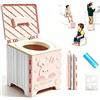Anyingkai Vasino pieghevole per bambini, vasino da viaggio per bambini, vasino pieghevole per bambini, vasino portatile pieghevole, sedile WC pieghevole, vasino per bambini (coniglio, rosa)