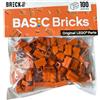BRICK Flip LEGO 98283 - Mattoncini da muro arancioni 1 x 2 (100 pezzi), mattoncini singoli per la tua parete, mattoncini da costruzione per la tua città