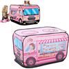 Syrisora Tenda per Bambini, Casetta da Gioco Pieghevole Pop Up con Spazio Aperto Indipendente e Design in Tulle Traspirante, per Camion dei Gelati Camion dei Pompieri Tema Autobus (camioncino dei