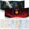 Byhoo Set di 2 ombrelloni per D&D 5E, accessori artistici DND, vedova e occhio scarlatto, impermeabili e facili da pulire, formato A4 pieghevole portatile, supporto regolabile