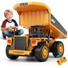 QiquBox Autocarro con Cassone Ribaltabile Telecomando 2.4GHz con Luci e Suoni | Cassone Metallico, 2 Batterie, Veicolo da Costruzione RC, Per Bambini 3-8 Anni, Regalo di Natale e Compleanno