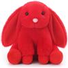 Apricot Lamb Lepre Coniglio peluche per bambini, morbido e carino peluche per neonati femmine e maschi, rosso, 20 cm