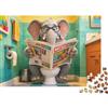 XiaopangXY Funny Elephant Puzzles 1000Pc Materiale riciclabile Decorative Painting Puzzles per anziani impossibile, difficile e stimolante gioco educativo per uomini 38x26cm/1000 pezzi
