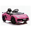 Garvee Auto Lamborghini Elettrica Per Bambini, 12V, Porte a Forbice, Rosa