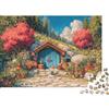 UJSDVNNJJ Hobbit House Garden Puzzle 1000 Pezzi Hobbit House in Cartone Qualità Premium Per Adolescenti Bambini 12+ Educativo Passare Il Tempo Riunioni Amici 38x26cm/1000pcs