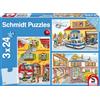Schmidt 56215 Puzzle Pompieri e Polizia 3 x 24 Pezzi