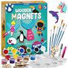 Byncceh 40 Pezzi Calamite Frigorifero in Legno, Kit di Pittura per Bambini, Colorare Giocattolo Bambina Set Pittura, Lavoretti Creativi per Bambini Regalo per Bambini Compleanno Natale