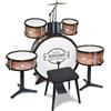 Bontempi | Batteria Grancassa 6 Elementi con Sgabello e 2 Bacchette, Suono Realistico, 700x400x800mm, Gioco Musicale per Bambini 5+
